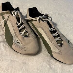 Puma Men's Beige and Olive Athletic Shoes